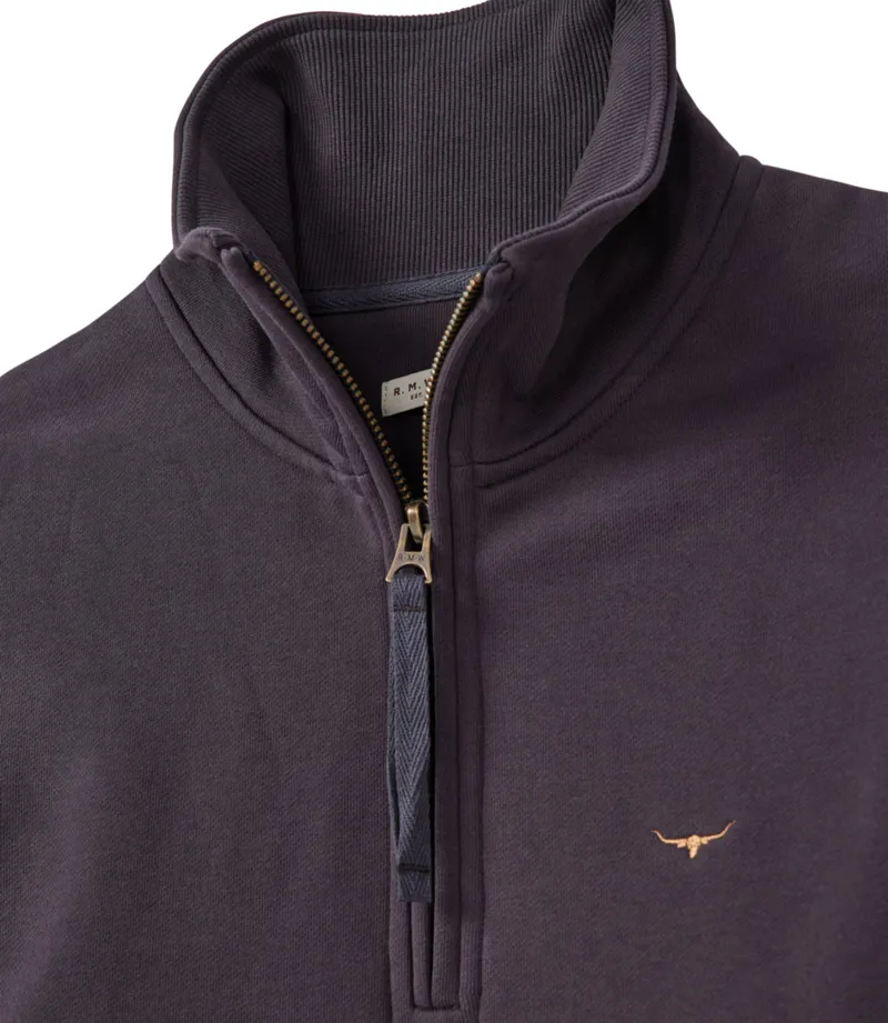 RM Williams Trickett 1/4 Zip Charcoal-5